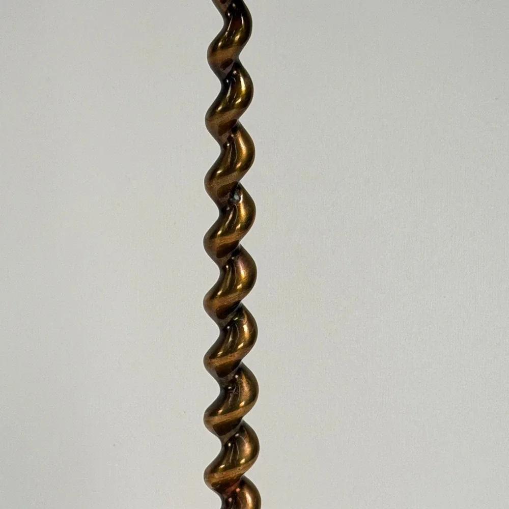 Vintage Brass Twist Candle‎ Stick French Old World Cottagecore Table Decor
